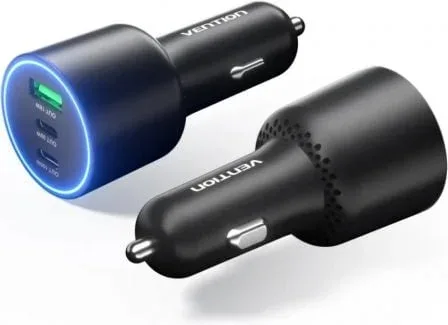 Cargador de Coche Vention FFPB0/ 2xUSB-Tipo C/ 1xUSB/ 165W