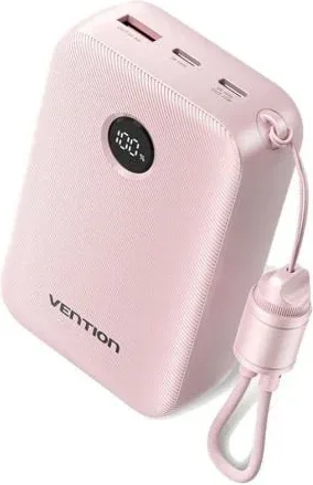 Powerbank 20000mAh Vention FKBP0-C/ 22.5W/ Rosa/ Incluye Cable USB Tipo-C