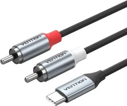 Cable Estéreo Vention BIKHH/ USB Tipo-C Macho - 2x RCA Macho/ 2m/ Gris