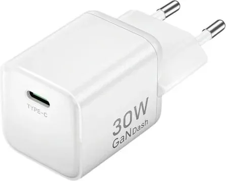 Cargador de Pared GaN Vention FCIW0-EU/ 1xUSB Tipo-C/ 30W