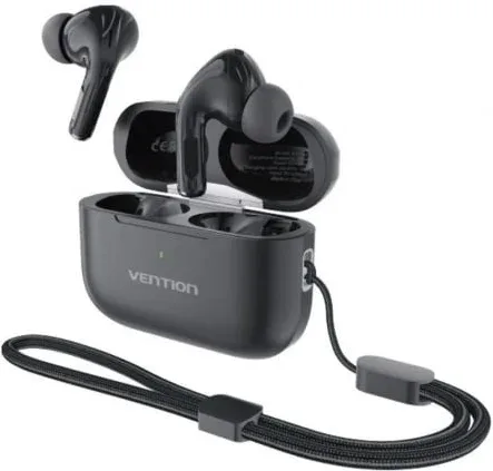 Auriculares Bluetooth Vention Echo Lite E11 Plus con estuche de carga/ Autonomía 6h/ Negros