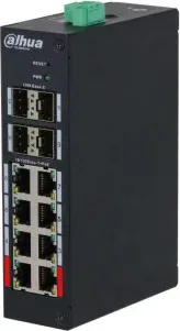 (Dh-Hs4412-8Et-96) Dahua Switch Industrial Managed 8 Puertos PoE 10/100 Mbps + 4 Sfp 1000 Mbps Uplink