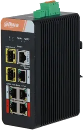 Dh-Is4207-4Gt-120: Dahua Switch Industrial Gestionable L2, 7 Puertos, 4 Rj45 10/100/1000M PoE, 1 Rj45 Gigabit, 2 Sfp 1G, 120W, Hi-PoE, 250M PoE