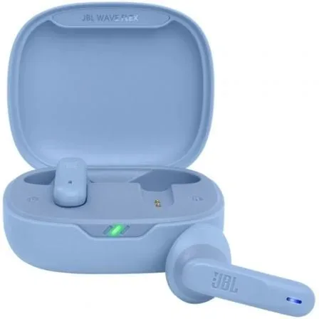 Auriculares Bluetooth JBL Wave Flex con estuche de carga/ Autonomía 8h/ Azules