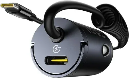 Baseus Tiny Star Mini Car Charger (C+C Cable Included)  30W Cosmic Black