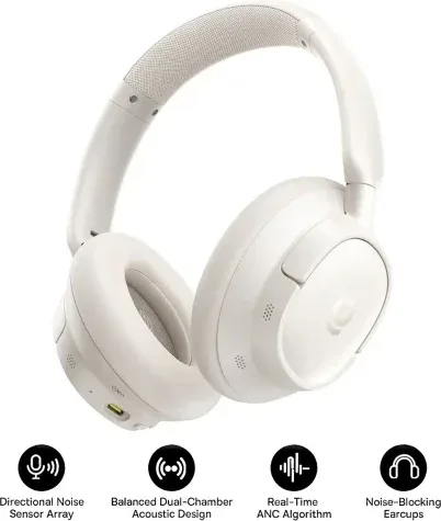 Os-Baseus Bass Bh1 Nc Wireless Noise Cancelling Headphones Starlight Off-White