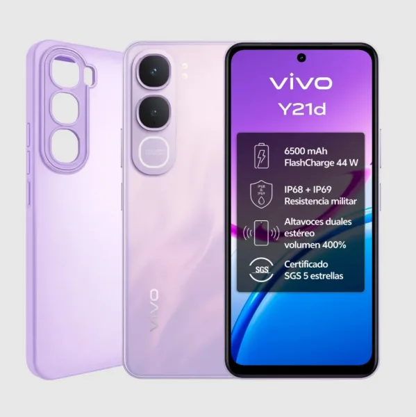 VIVO Y21d 4Gb(+4) 128Gb 6.68" IP69 Lavanda Purple