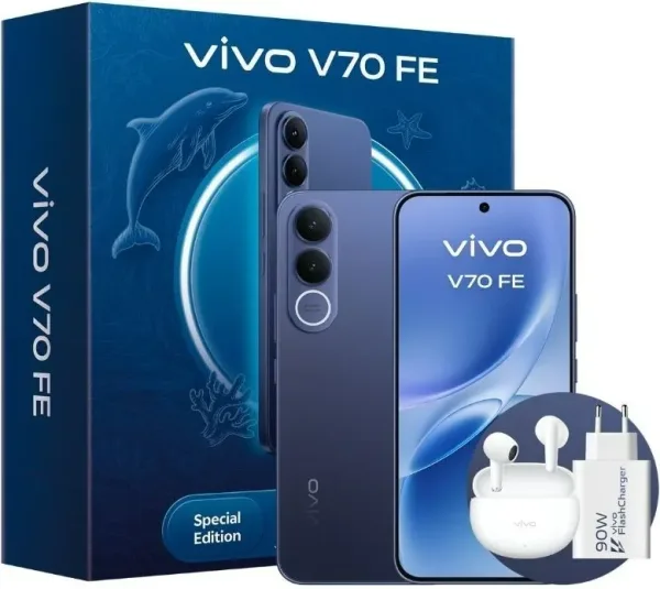 Smartphone Vivo V70 FE 8GB/ 512GB/ 6.83"/ 5G/ Azul/ Incluye Cargador + Auriculares