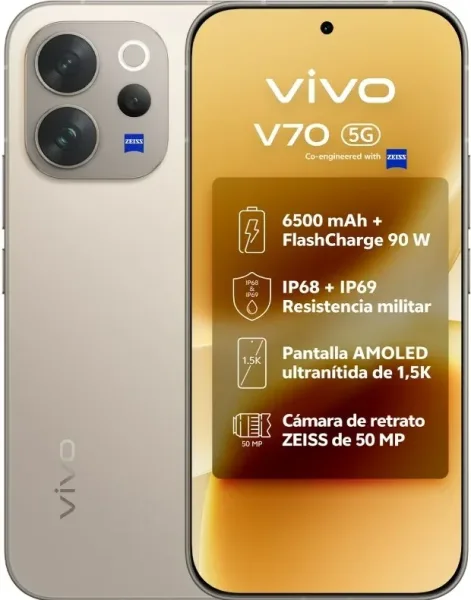Smartphone Vivo V70 8GB/ 512GB/ 6.59"/ 5G/ Marrón