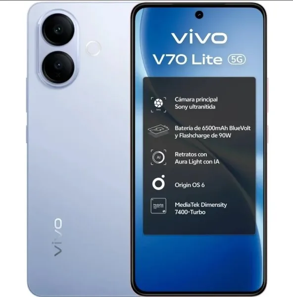 Smartphone Vivo V70 Lite 6GB/ 256GB/ 6.77"/ 5G/ Azul