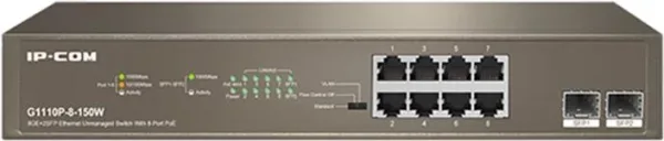 Switch IP - com g1110p - 8 - 150w 10 puertos