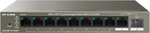 Switch IP - com g2210p - 8 - 102w 10 puertos