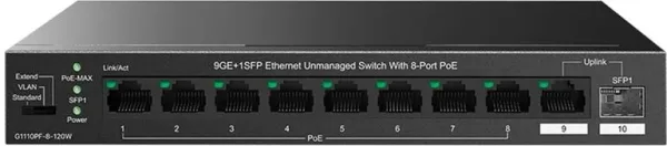 Switch IP - com g1110pf - 8 - 120w 10 puertos