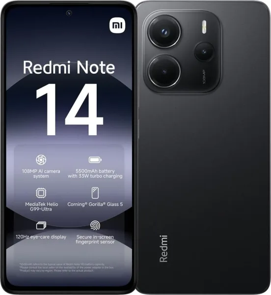 Movil xiaomi redmi note 14 8 - 256gb negro