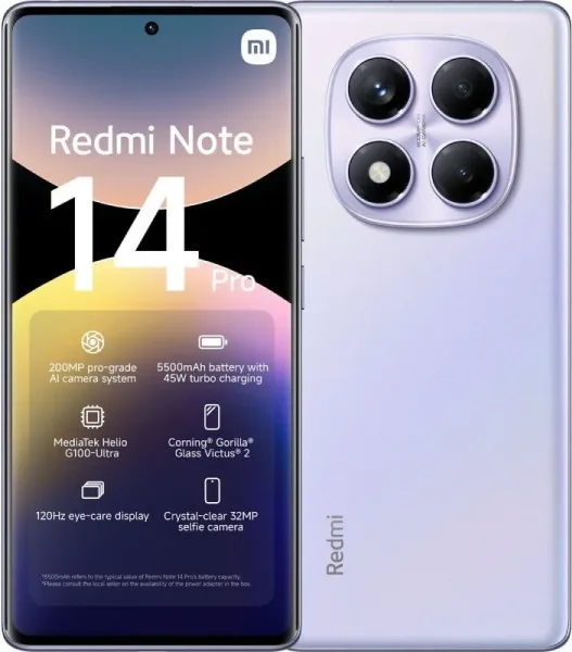Smartphone Xiaomi Redmi Note 14 Pro 6,67 8GB/256GB Aurora Purple