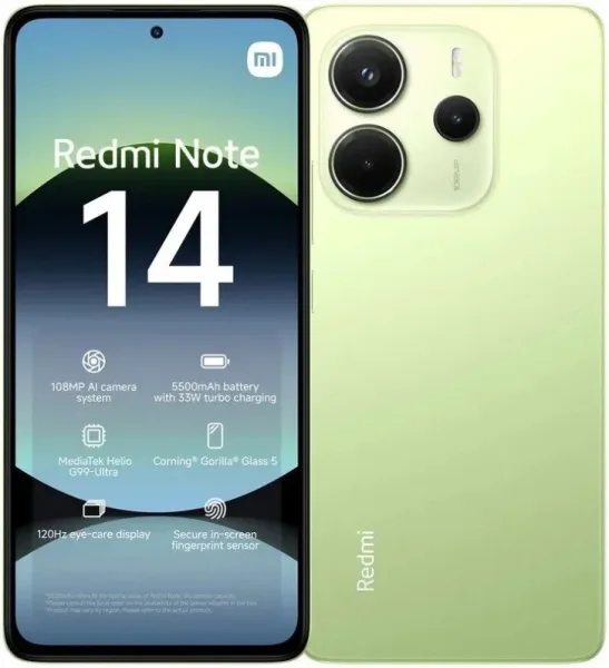 Smartphone Xiaomi Redmi Note 14 8GB/ 256GB/ 6.67"/ Verde