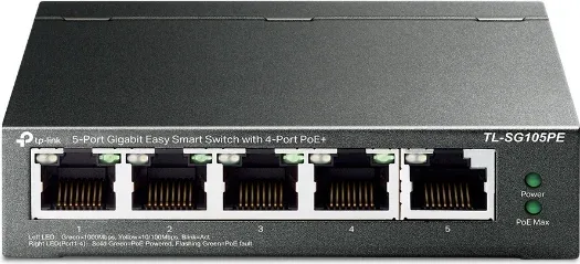 Switch TP-Link TL-SG105PE 5 Puertos/ RJ-45 10/100/1000 PoE