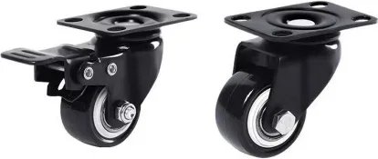 (Dhi-Ldv-Caster-B3) Dahua Ruedas para Totem Display - Compatible con 43", 55", 65" y 75" (Incluye 2 Ruedas con Freno y 2 Ruedas sin Freno)