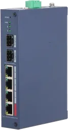 Dh-Chs4206-4Gt-90: Dahua Switch Industrial Cloud Managed Hardened L2, 6 Puertos, 4 Rj45 10/100/1000M PoE, 2 Sfp 100/1000M, 90W, Ip30, Ik06, 159.8X117.4X30Mm