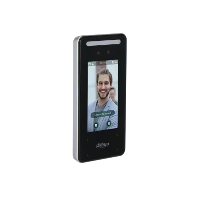 (Dhi-Asi6213J-Mw) Dahua Lector de Control de Acceso Integrado Táctil Reconocimiento Facial+Contraseña+Tarjeta+Huella, Pantalla LCD 4.3", Cámara HD 2Mp