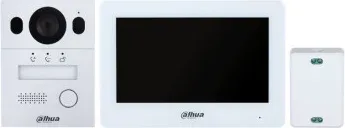 (Dhi-Ktx01(F)/Dhi-Vto2003F/Dhi-Vth5123H-W-S2) Dahua Kit Videoportero para Instalacion Empotrada, 2 Hilos, Ip65, Ik07