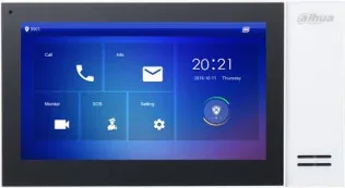 (Dhi-Vth2421Fw-P) Dahua Monitor Interior 7" de Superficie para Videoportero IP PoE SD 6E 1S Alarma Blanco