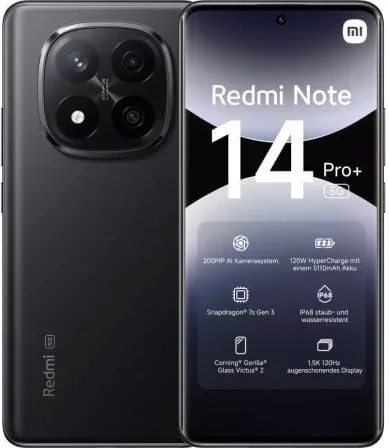 Smartphone Xiaomi Redmi Note 14 Pro+ 12GB/ 512GB/ 6.67"/ 5G/ Negro