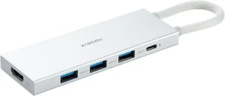 Docking USB 3.0 Tipo-C Xiaomi 5 en 1/ 3xUSB/ 1xUSB Tipo-C PD/ 1xHDMI/ Blanco