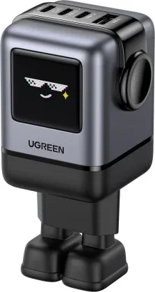 Ugreen 45515B cargador de dispositivo móvil Ordenador portátil, Teléfono móvil, Portátil, Batería portátil, Teléfono Gris Corriente alterna Carga rápida Interior