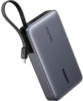 Ugreen 20000Mah 145W  Built-In Cable_ 145W Fast Charging Power Bank With Cable 20000Mah 100Wc Cable + 45Wc Female + 33Wa Female Deep Space Gray (Ly)