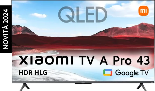 Tv Xiaomi Ela5483Eu a Pro 2025 43" QLED Google Tv Negro USB 2.0 Lan HDMI X3