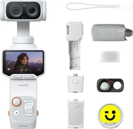 Cámara Digital Deportiva Insta360 Luna Ultra Pack Creador/ 8K/ Ángulo de visión 360º/ Blanca