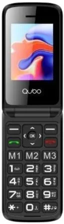 Teléfono Móvil Qubo X-247 4G para Personas Mayores/ Negro