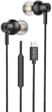 Auriculares Intrauditivos Qubo AU-300C/ con Micrófono/ USB Tipo-C/ Negros