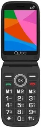 Teléfono Móvil Qubo X-340 4G para Personas Mayores/ Negro