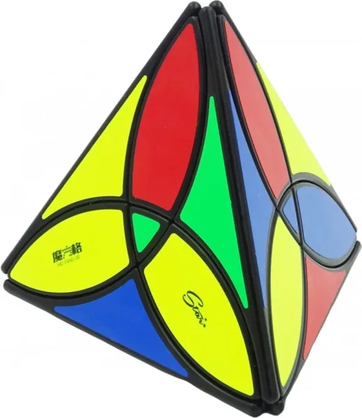 Cubo de rubik qiyi clover pyraminx negro