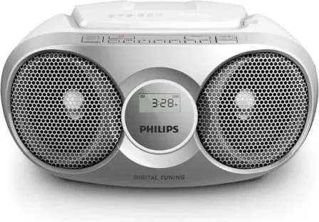 Radio CD Philips AZ215S/ 3W RMS/ con Cable/ Plata
