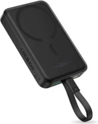 Os-Baseus Enerfill Fm11 Magnetic Power Bank With Built-In USB Cable 10000Mah 30W Cosmic Black