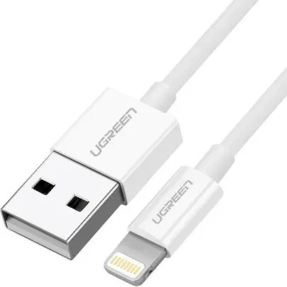 Ugreen cable USB 2.0 A lightning 2m, 5V/2.4A iPhone 7 / 7plus / 6S/ 6 / 6 Plus, iPhone 5s/5c/5, iPad Mini/Mini 2, iPad 1 m Blanco