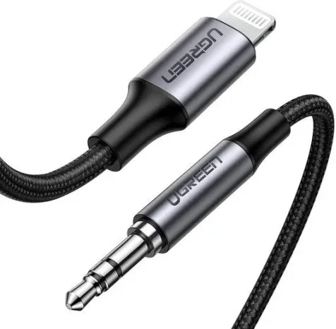 Ugreen 70509 cable de teléfono móvil Plata 1 m 3,5mm Lightning