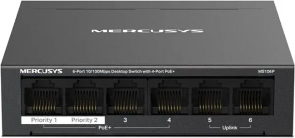Switch mercusys ms106p 6 puertos