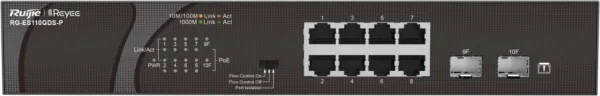 SWITCH RUIJIE REYEE RG-ES110GDS-P GIGALAN 8p SFP 2p PoE