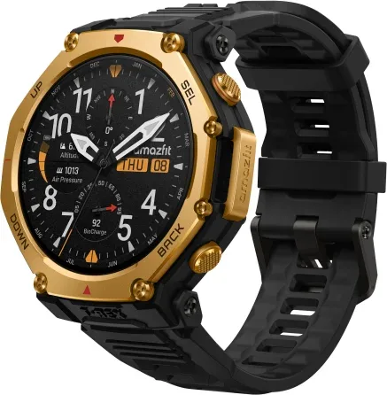 Amazfit T-Rex 3 Pro 3,81 cm (1.5") AMOLED 48 mm Digital 480 x 480 Pixeles Pantalla táctil Oro WiFi GPS (satélite)