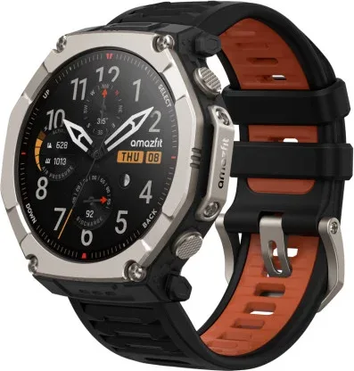 Amazfit T-Rex Ultra 2 129,5 cm (51") AMOLED 51 mm Digital 480 x 480 Pixeles Pantalla táctil Titanio WiFi GPS (satélite)