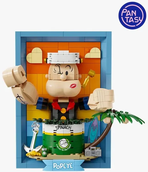 Retrato 3d popeye set de construccion 21 cm