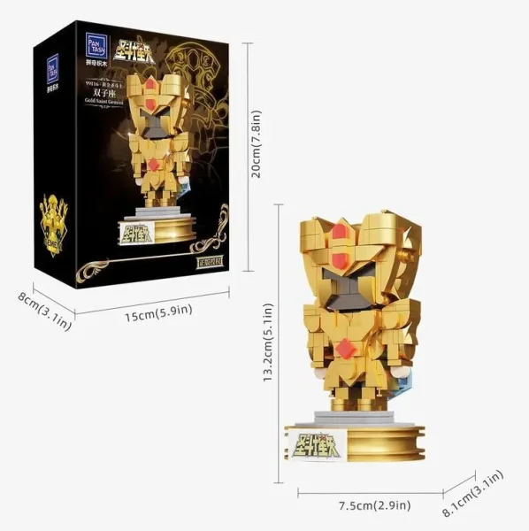 Gemini mini set construccion 13 cm saint seiya