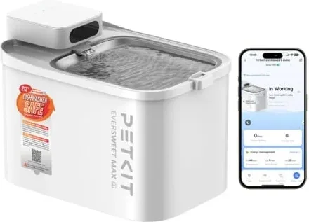 Fuente Inteligente para Mascotas PetKit EverSweet Max 2 UVC/ 3L/ Control desde APP