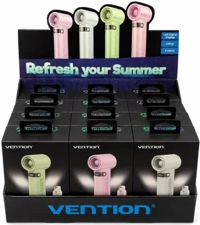 Pack 12 Ventiladores de Mano Vention PBE-PACK2/ 100 velocidades