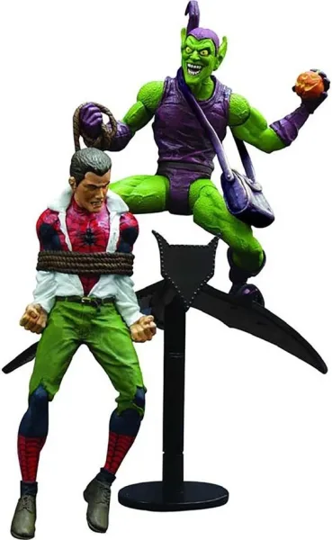 Figura diamond select toys marvel classic the amazing spider - man re - run green gobling vs spider - man 18cm