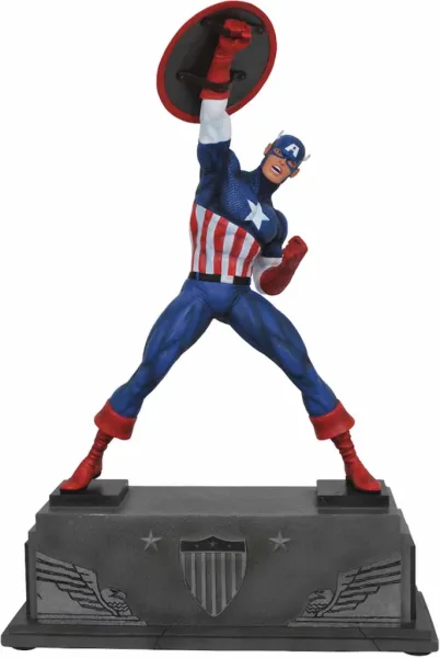 Figura diamond collection marvel avengers capitan america estatua resina 30 cm premier collection